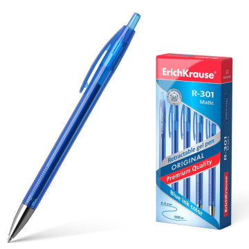 Comprar Esferográfica Gel Erichkrause R-301 Original Gel Matic Azul - Pack 12 - em Onbit