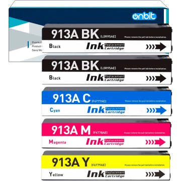 Comprar Conjunto 5 Tinteiros HP 913A Compatíveis - em Onbit